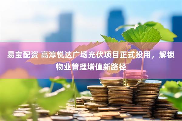 易宝配资 高淳悦达广场光伏项目正式投用，解锁物业管理增值新路径