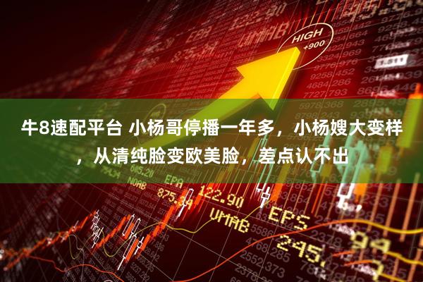 牛8速配平台 小杨哥停播一年多，小杨嫂大变样，从清纯脸变欧美脸，差点认不出